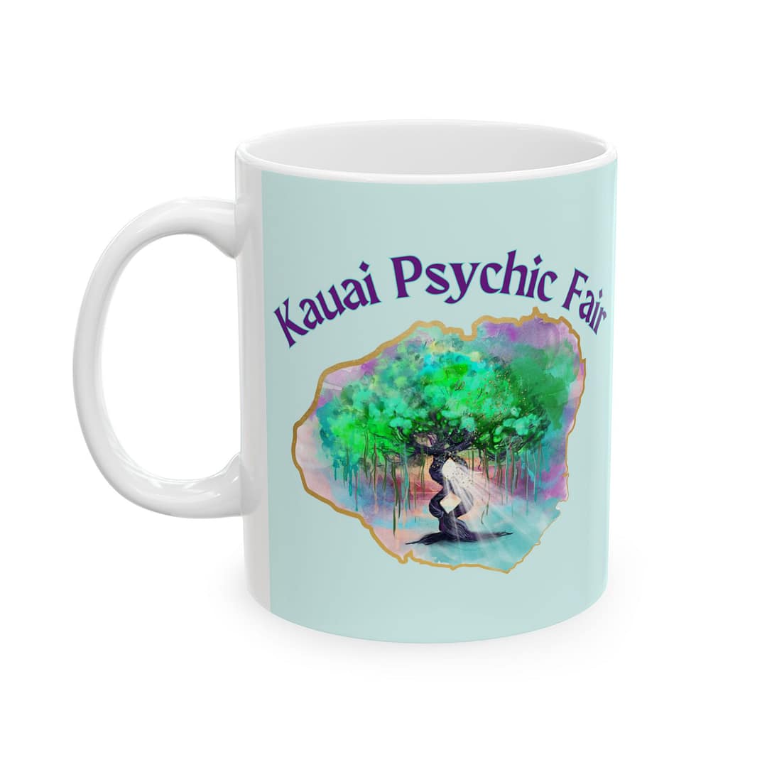 Kauai Psychic Fair Ceramic Mug — Mystical Tree Design (11oz & 15oz) - Image 3