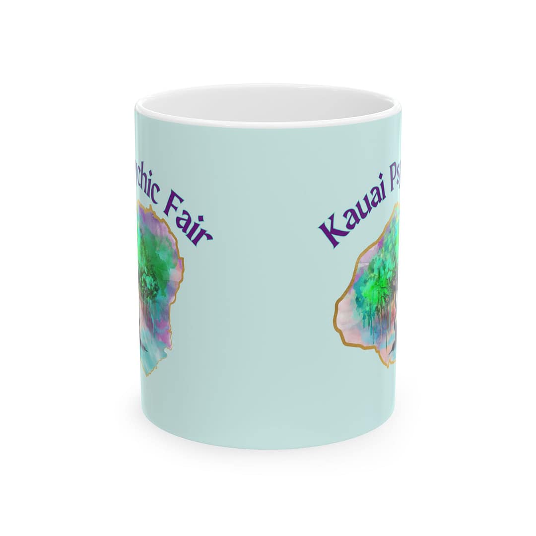 Kauai Psychic Fair Ceramic Mug — Mystical Tree Design (11oz & 15oz)