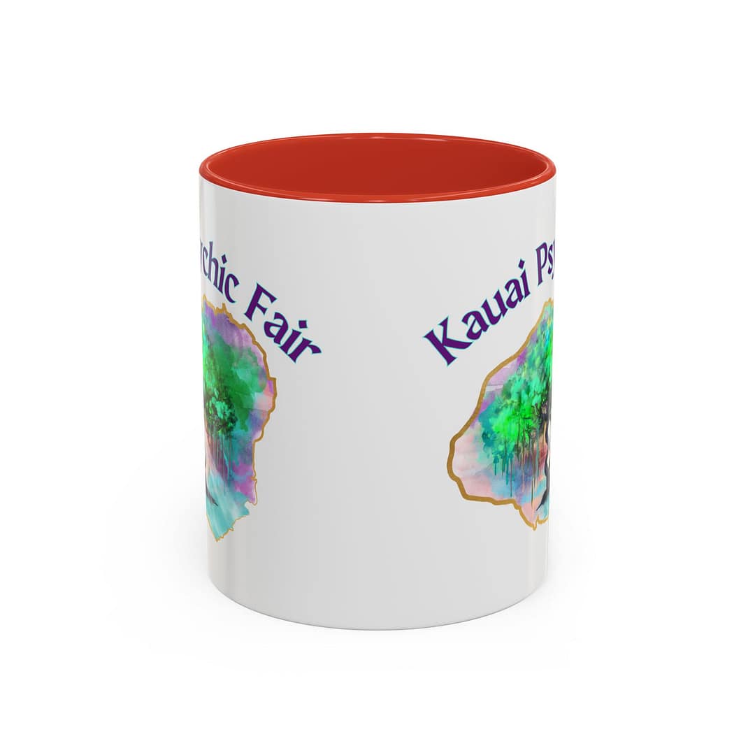 Kauai Psychic Fair Accent Coffee Mug – Mystic Tree Watercolor Design (11/15oz) - Image 13