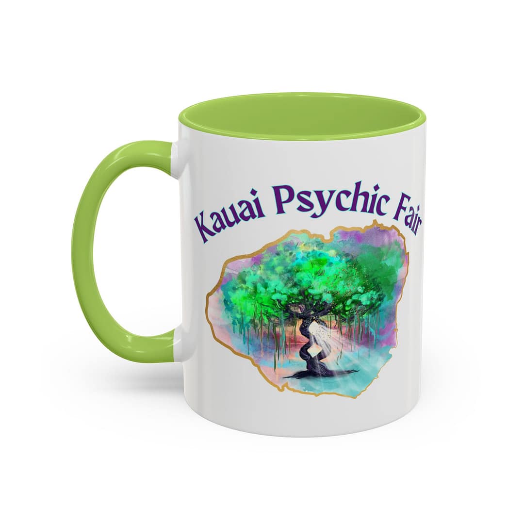 Kauai Psychic Fair Accent Coffee Mug – Mystic Tree Watercolor Design (11/15oz) - Image 31
