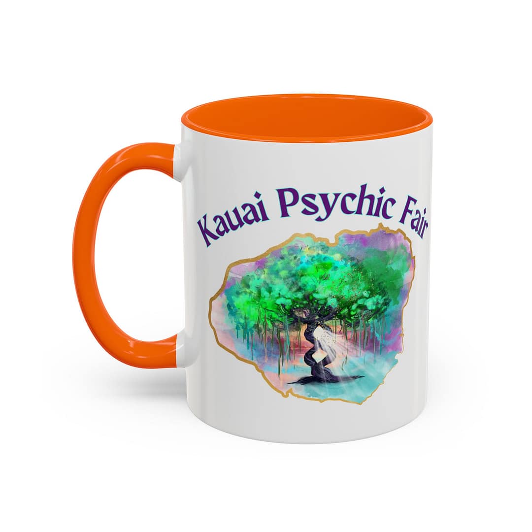 Kauai Psychic Fair Accent Coffee Mug – Mystic Tree Watercolor Design (11/15oz) - Image 23
