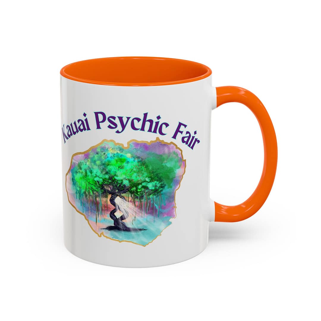 Kauai Psychic Fair Accent Coffee Mug – Mystic Tree Watercolor Design (11/15oz) - Image 22