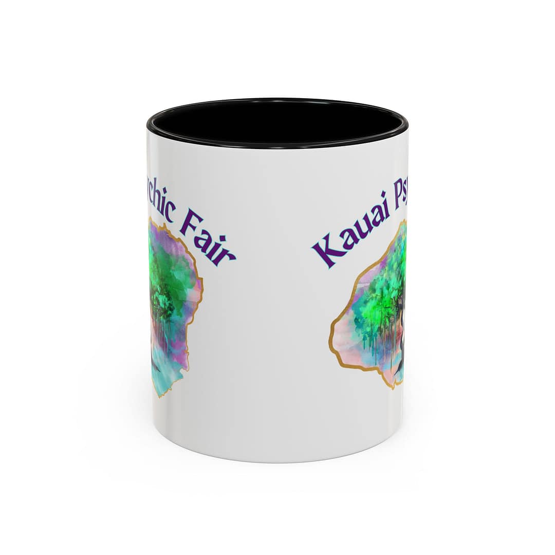 Kauai Psychic Fair Accent Coffee Mug – Mystic Tree Watercolor Design (11/15oz)