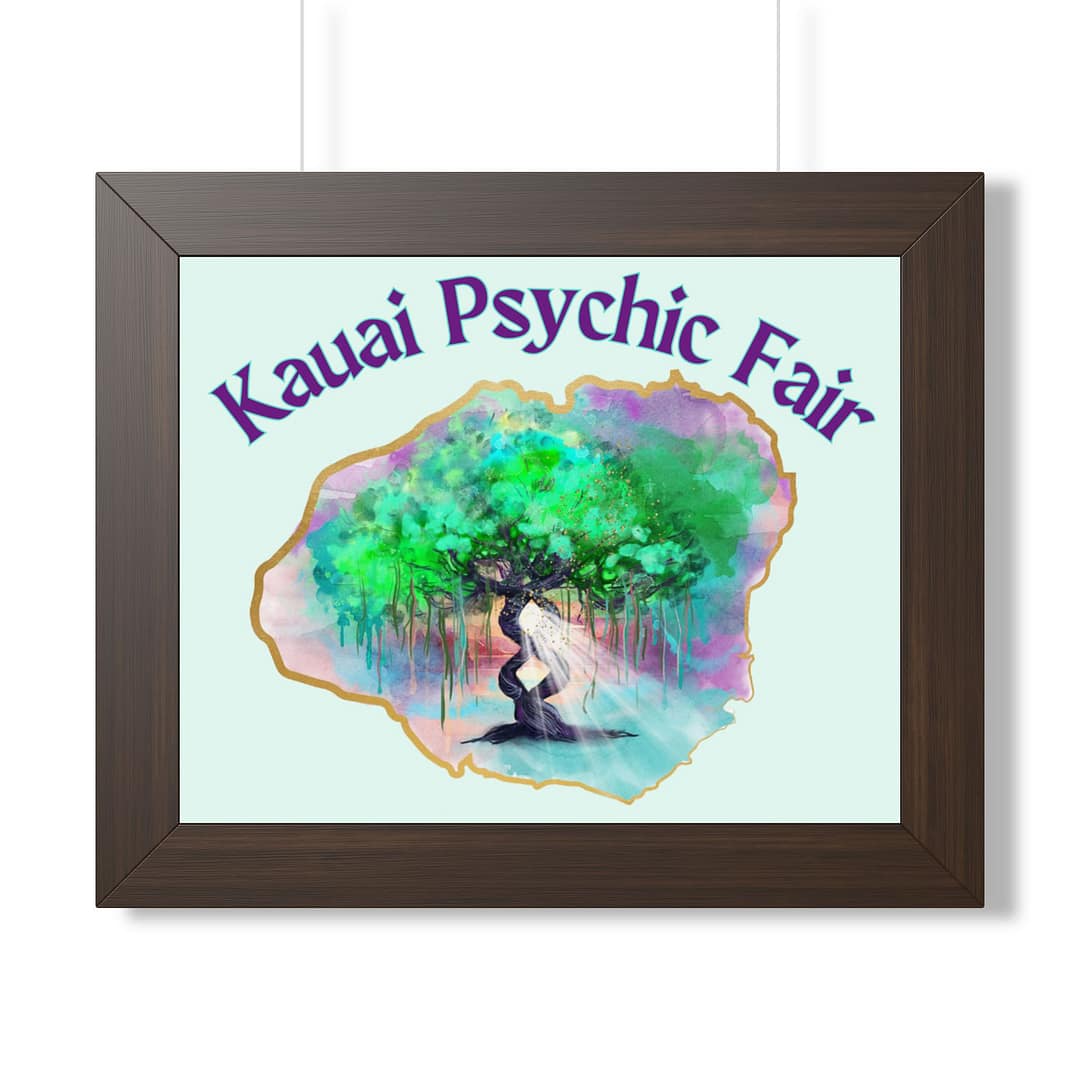 Framed Poster — Kauai Psychic Fair Tree Watercolor Wall Art - Image 4
