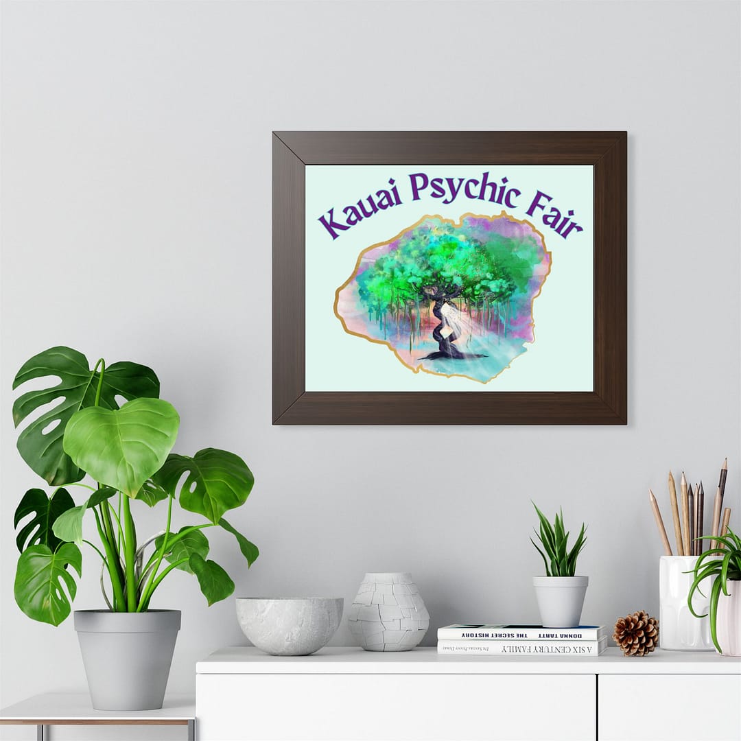 Framed Poster — Kauai Psychic Fair Tree Watercolor Wall Art - Image 5