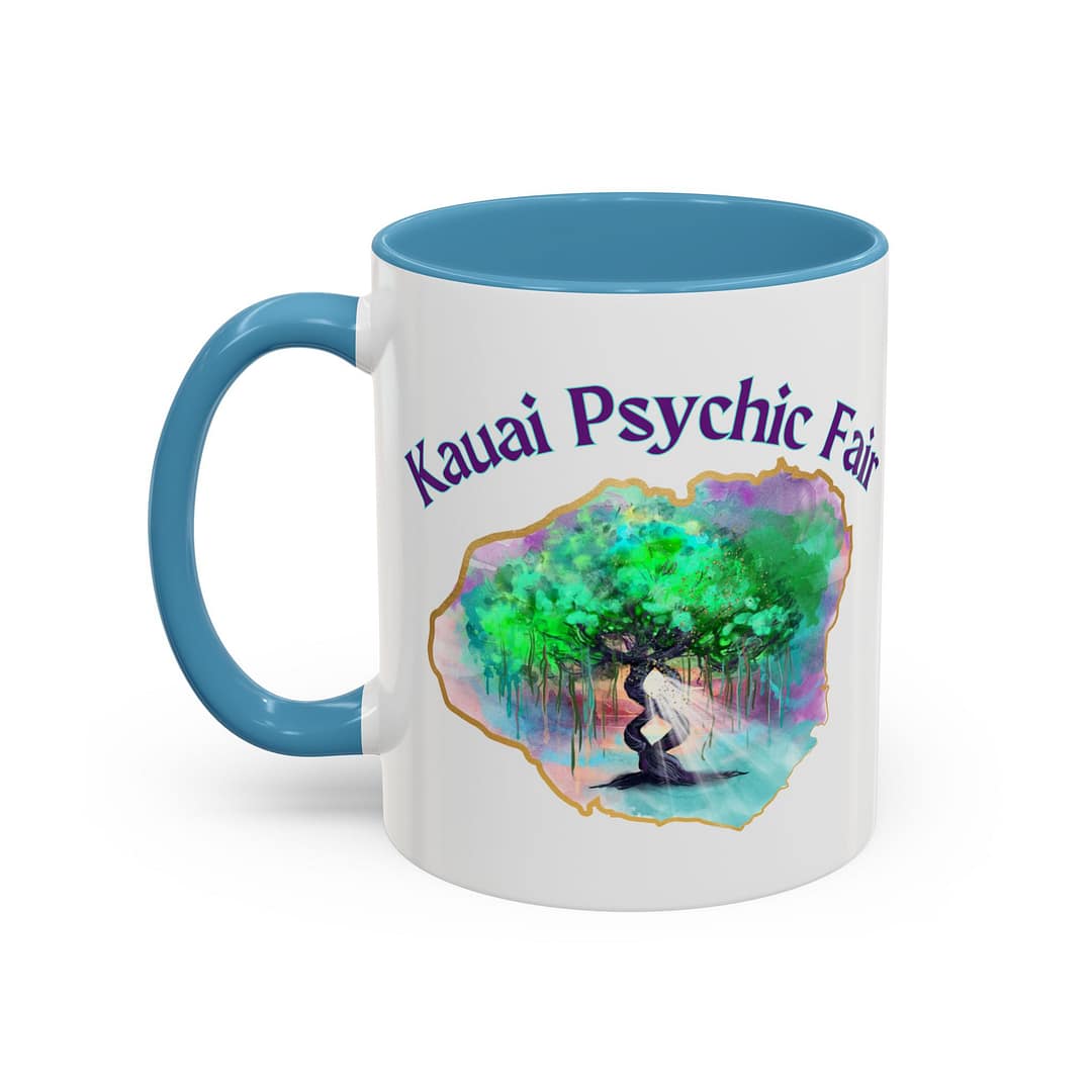 Kauai Psychic Fair Accent Coffee Mug – Mystic Tree Watercolor Design (11/15oz) - Image 19
