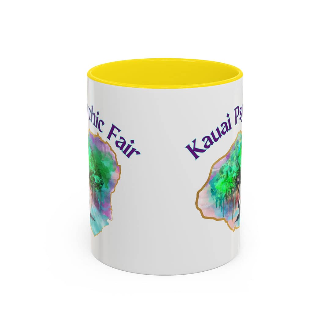 Kauai Psychic Fair Accent Coffee Mug – Mystic Tree Watercolor Design (11/15oz) - Image 25
